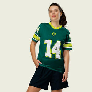 Camiseta Deportiva Transpirable Unisex de Malla Verde de Alta Calidad OEM para Fútbol Americano, con Número Personalizado, Uniforme de Equipo, Suministro al por Mayor, EE. UU. - Product Image 5