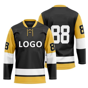 Jersey de Hockey sobre Hielo Personalizado Unisex para Adultos, 100% Poliéster, Impreso, Antibacterial, de Secado Rápido, Transpirable, que Absorbe la Humedad - Product Image 1
