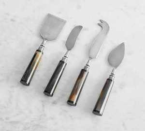 Stainless Steel & Resin <b>Silver</b> Plated Mirror Polish Eco-Friendly Long Handle Wedding Cutlery <b>Set</b> - Product Image 5
