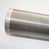 Tube en maille plissée sinterisée en acier inoxydable 316L pour filtration d'huile de boîte de vitesses d'éolienne