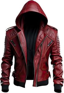 Chaqueta de Motocicleta con Capucha y Cuello Alto para Hombre, Transpirable, Impermeable, Ecológica, Mezcla de Poliéster/Algodón - Product Image 4