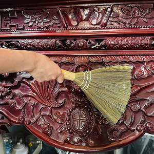 Wholesale Natural Grass Hand Broom <b>Small</b> Straw Broom Wooden Handle Classic Style <b>for</b> <b>Table</b> <b>Kitchen</b> Desk Cleaning Household Dust - Product Image 5
