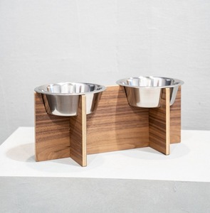 Moderno Comedero Portátil Ecológico de Bambú Redondeado, Resistente al Agua, para Mascotas, Uso Interior/Exterior, Antiderrames, Protege a tu Perro - Product Image 4