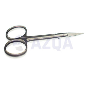 Ciseaux à cuticules en acier inoxydable, lame courbée, pointes aiguisées, construction durable, pour droitiers, pour manucure/pédicure - Product Image 2