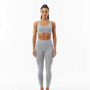 Custom Casual Spandex/Nylon/Cotton Active Wear <b>Workout</b> <b>Leggings</b> High Waist Ankle-Length Yoga Stretch Breathable Gym Pants for - Product Image 5