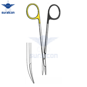 Ciseaux chirurgicaux Knapp 12 cm / 4-3/4 pouces, à lame courbée et arrondie, dentelée, Super Cut TC, en acier inoxydable de qualité supérieure - Product Image 3