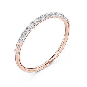 Anillo de Oro Blanco de 14K con Diamante Cultivado en Laboratorio, Corte Redondo, para Mujer |   Ropa de Novia |   Diamante Cultivado Nuevo - Product Image 4