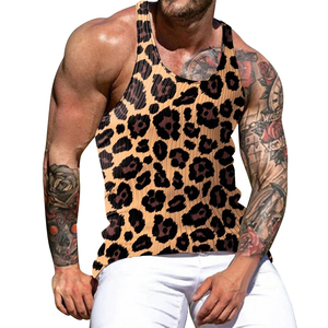 Camiseta sin Mangas para Hombre, Cuello Redondo, Tejido Transpirable de Secado Rápido, Ecológica, Impresión Digital de Alta Calidad, 100% Algodón, Estilo Urbano - Product Image 1