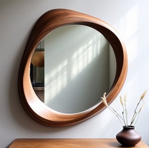 SN HANDICRAFTS Miroir mural concave encadré en verre optique personnalisé - Product Image 1