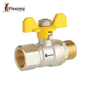 Mini válvula de bola de latón de 1/2 pulgada con maneta corta de mariposa de acero inoxidable y rosca hembra-hembra para válvula de gas - Product Image 2