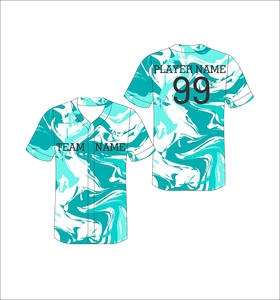 เสื้อเบสบอลแบบกำหนดเอง คอวี แขนสั้น ผ้าโพลีเอสเตอร์ซับเหงื่อ ระบายอากาศได้ดี ใช้ได้ทุกฤดู สำหรับทุกเพศ ทุกวัย พิมพ์ชื่อทีมได้ - Product Image 6