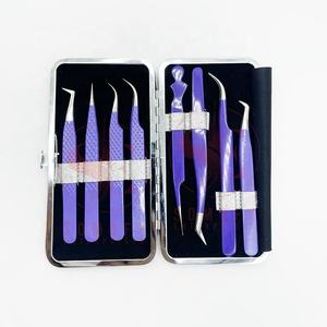 Marque privée 45 90 degrés L forme fibre pointe pince à épiler extension de cils pince à épiler Volume extension de cils pince à épiler - Product Image 5