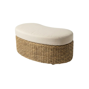 Minimalist Oval Wood Coffee Table With Curved Design For Living Room - Product Image 4