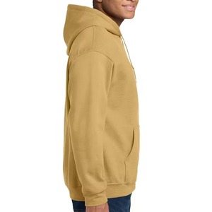 Sweat-shirt à capuche en molleton uni violet pour homme, coupe classique, décontracté, en coton tricoté, pour l'automne - Product Image 6