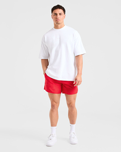 Pantalones Cortos Deportivos para Hombre, Color Rojo, de Secado Rápido, Cintura Elástica, Estilo Casual, Tejido de Poliéster - Product Image 2