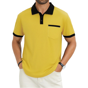 Camiseta Polo de Hombre al por Mayor de Alta Calidad, 100% Algodón, con Cuello, Transpirable, con Patrón Sólido o Estampado, para Uso Casual - Product Image 1