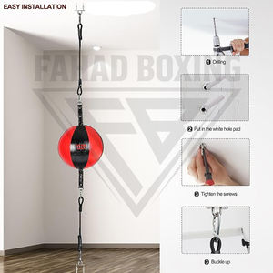 ลูกบอลหนังสำหรับฝึกซ้อมมวยแบบติดตั้งบนเพดาน คุณภาพระดับมืออาชีพ ทนทาน ซับแรงกระแทก ฝึกความเร็วและความแม่นยำ - Product Image 6