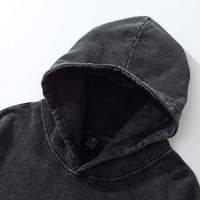 Hoodie Oversize Pria Bahan Fleece Katun 500GSM Tebal Streetwear Pullover Kantong Kanguru Model Santai Musim Dingin