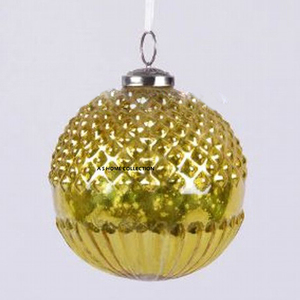 Décorations de Noël en gros, faites à la main, traditionnelles, couleur or antique, rondes, de luxe, pour sublimation, ornements pour arbre de Noël - Product Image 1