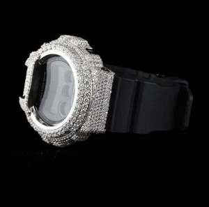 GShock DW6900 Custom Ice Legacy Digital Watch Sapphire Crystal Bling Hip Hop Streetwear Luxury Men's Watch Moissanite Metal <b>Case</b> - Product Image 1