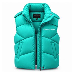 Chaleco Acolchado de Moda para Mujer con Cuello Alto, Chaleco Acolchado, Chaqueta sin Mangas, Prenda Exterior Informal Cálida y Aislante para Invierno - Product Image 1