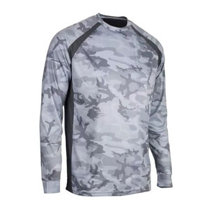 Camiseta de pesca para hombre de tela cómoda 100% poliéster con logo personalizado impreso, transpirable. - Product Image 1