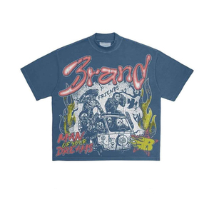 Ensemble T-shirt et short personnalisé de qualité supérieure, impression sérigraphique effet soleil, tissu 100% coton, qualité premium - Product Image 3