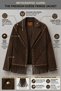Wholesale Womens Brown Leather Fringed <b>Jacket</b> with Gold Studs Western Style Crop <b>Biker</b> <b>Jacket</b> Outerwear Supplier - Product Image 5