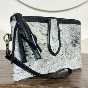 กระเป๋าคลัทช์หนังวัวแท้คุณภาพสูงแบบใหม่สำหรับผู้หญิง กระเป๋าสตางค์หนังแท้ใบยาว ใส่บัตรเครดิต ใส่โทรศัพท์ - Product Image 4