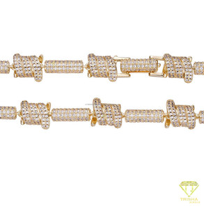 Chaîne cubaine en moissanite et diamant, en argent sterling 925, bijoux de luxe style hip-hop, collier pour hommes et femmes, importateurs de bijoux - Product Image 6