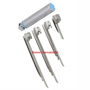 Kit d'intubation Miller en acier inoxydable avec lame droite, certifié CE, équipement médical pour voies respiratoires, vente en gros - Product Image 3