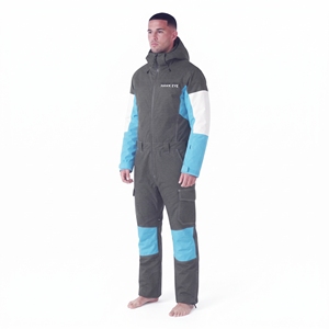 Hawk Eye Men's Waterproof Ski Jumpsuit One Piece <b>Snowsuit</b> With Hood Color Blocked Design Synthetic Insulation - Product Image 3