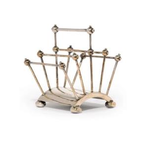 Porte-croissants en métal d'une fabrication exceptionnelle, idéal pour les toasts, les bagels, les crumpets, les gaufres et même les sandwichs. - Product Image 1