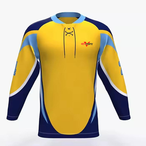 Maillot d'entraînement de hockey sur glace unisexe vierge, 100 % polyester, impression numérique de logo personnalisé, haute qualité, service OEM en gros - Product Image 1