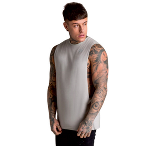 Best Quality Cotton O-neck Vest Fashion Printed Sleeveless Gym Bodybuilding Tank Top For Men Loose Bottoming Sports Top - Product Image 1