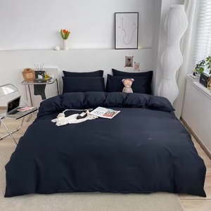 Ensemble de couette en coton moderne et élégant, 400TC, beige uni, literie 3 pièces, respirant, lavable en machine, usage domestique - Product Image 6