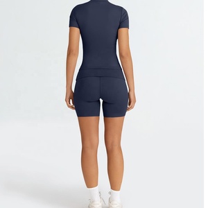 Leggings Streetwear venta al por mayor ropa de gimnasio sujetador de alto impacto Mujeres yoga Conjuntos mujeres Sujetador deportivo y pantalones cortos conjunto deportivo - Product Image 4