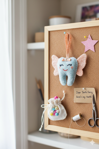 Meilleur oreiller personnalisé fait main en laine de Nouvelle-Zélande et coton PP, rembourré, pour la Fée des Dents, avec poche, écologique, en peluche, ornement de poupée - Product Image 3