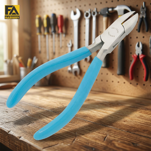 คีมตัดข้าง FA Najmmy สแตนเลส 3 นิ้ว ปากเรียบ ปลายแหลม ด้ามจับนุ่ม สีฟ้า สำหรับงาน DIY - Product Image 3