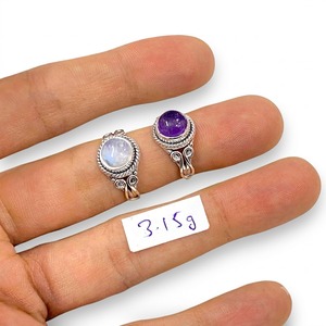 Natural Moonstone Gemstone Handmade Silver <b>Wrapped</b> Ring Unique Artisan Fine Jewelry - Product Image 1