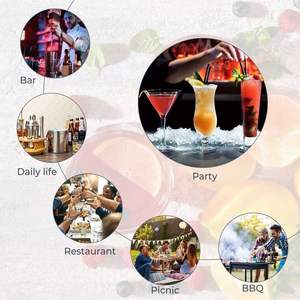 Vente chaude Double paroi seau à glace en acier inoxydable martelé conception de bande pour refroidisseur vin bière Style classique fêtes mariages - Product Image 5