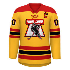 Jersey de hockey sobre hielo de manga larga con diseño personalizado, logotipo del equipo para torneos profesionales, entrenamiento y partidos. - Product Image 3