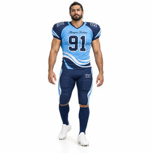 Uniforme de Fútbol Americano Personalizado con Gráficos, Conjunto de Jersey y Pantalones para Jugadores Adultos, Antibacteriano y Transpirable - Product Image 2