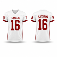 Jersey Sepak Bola Amerika Kustom V-Neck Lengan Pendek Pakaian Olahraga Hijau Dewasa Kaos Penyerap Keringat Cepat Kering Ramah Lingkungan