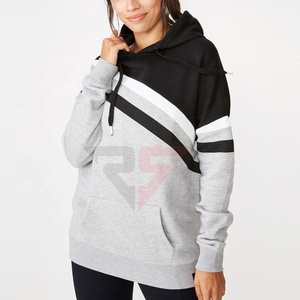 Nouveau design de sweats à capuche décontractés pour femmes de couleur unie de haute qualité avec impression de logo personnalisé fabriqué au Pakistan - Product Image 2