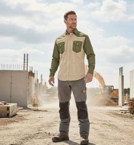 Camisa de Trabajo Ignífuga con Estampado a Cuadros, Resistente al Fuego, 100% Algodón, con Respirador, Resistente al Calor de 300-500°C - Product Image 3