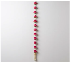 Décoration murale bohème en fleurs de papier avec pompons pour salon, mariage, design floral multicolore - Product Image 5