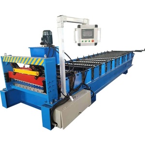 Machine de formage de tôles de toiture Q en tuiles émaillées 800 haute performance, populaire au Cameroun, avec composants essentiels : moteur à engrenages, pompe et roulement - Product Image 2