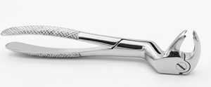 Forceps d'extraction dentaire pour molaires supérieures, revêtement chromé, poignées texturées, bec courbé, instrument chirurgical en acier inoxydable - Product Image 4