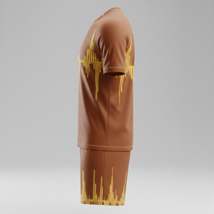 ชุดฟุตบอลแบบ unisex พร้อมกางเกงขาสั้น ชุดลำลองสองชิ้นสำหรับฝึกซ้อมฟุตบอล ชุดออกกำลังกาย ชุดกีฬา รับผลิตตามแบบ OEM - Product Image 3